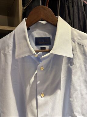 David Donahue Light Blue Men's Dress Shirt